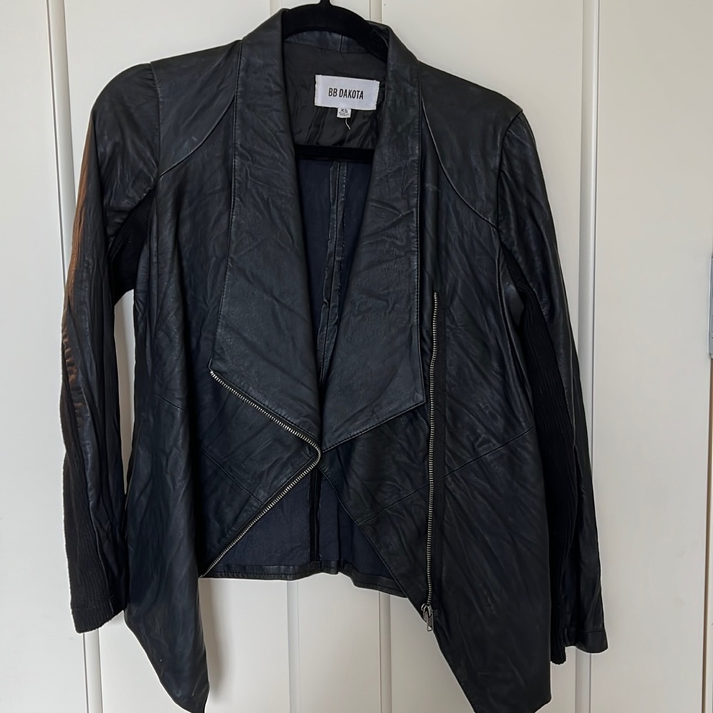 BB Dakota Faux Leather Jacket, size xs